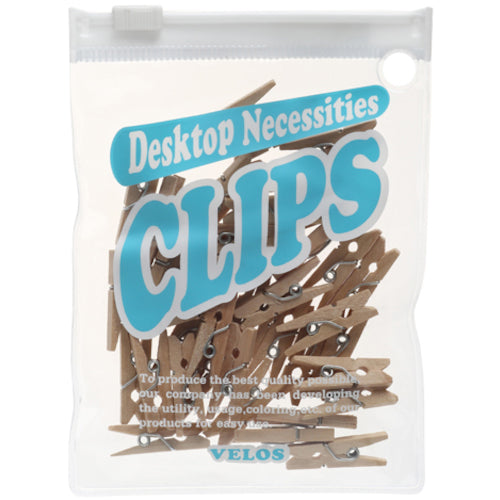 VELOS 클리어 케이스 팩 목제 핀치·미니 25 mm 40개 ACM-2540 1장