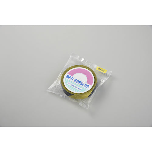 緑十字 クリーンルーム用ラインテープ 黄/黒 HCPAS−25TR 25mm幅×33m 帯電防止タイプ 259016 1 巻