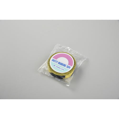 緑十字 クリーンルーム用ラインテープ 黄/黒 HCP−25TR 25mm幅×33m PET+PVC 259036 1 巻