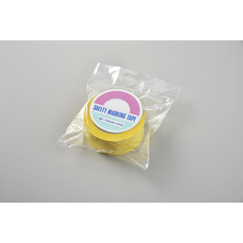 緑十字 クリーンルーム用ラインテープ 黄 50mm幅×33m PET+PVC 259043 1 巻