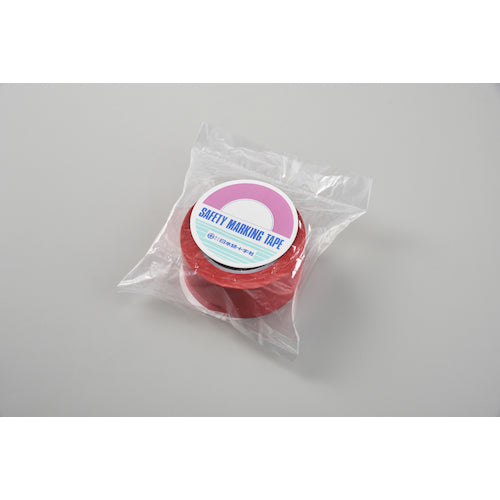 緑十字 クリーンルーム用ラインテープ 赤 50mm幅×33m PET+PVC 259044 1 巻