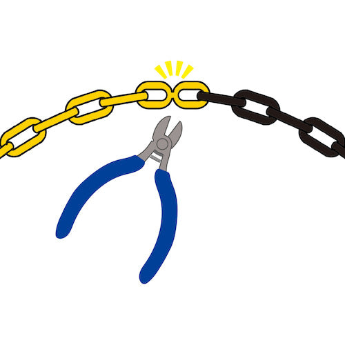 밀기론 컷시에 쓰레기가 없는 환경 배려형 플라스틱 체인 제로 제로 체인 화이트 Φ6mm×50m SF-82-W SF-82W 1권