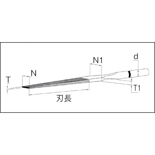 TRUSCO ダイヤモンドテーパーヤスリ N4.05XT0.35 #600 TDHM4-600 1 本