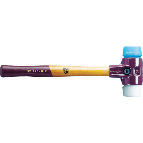 HALDER Simplex Hammer TPE (blue) Polyethylene (white) Head diameter 40mm 3017.040 1 piece