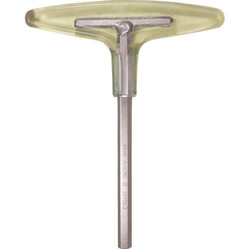 EIGHT T-shaped hexagonal wrench with resin handle, short type, 6 mm, single item, EXH-6, 1 piece