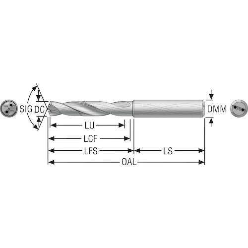 セコ ドリル 超硬ソリッドドリル SD203A-1050-031-12R1-MS 1 個