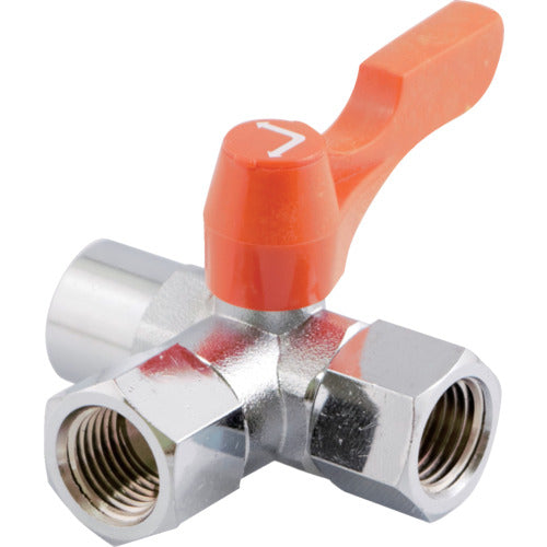 ASOH エースボール3W 横型三方弁 内X内ネジ型 PT1/4 BT-1222R 1 個