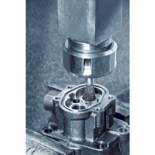 LESSMANN Miniature End-Type Brush with Shaft Steel Wire 0.1 Φ5 450221 1 Piece