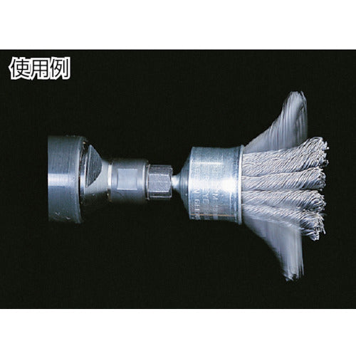 LESSMANN Shaft-mounted knotted end brush Φ22 Stainless steel wire 0.50 454398 1 piece