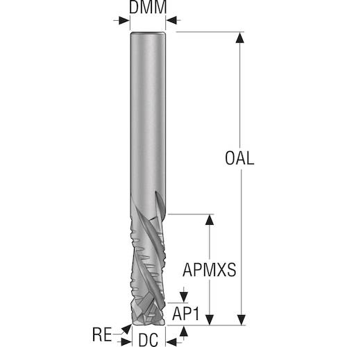 SECO JABRO Composite End Mill JC845060D2R050.0Z3-DURA 1 piece
