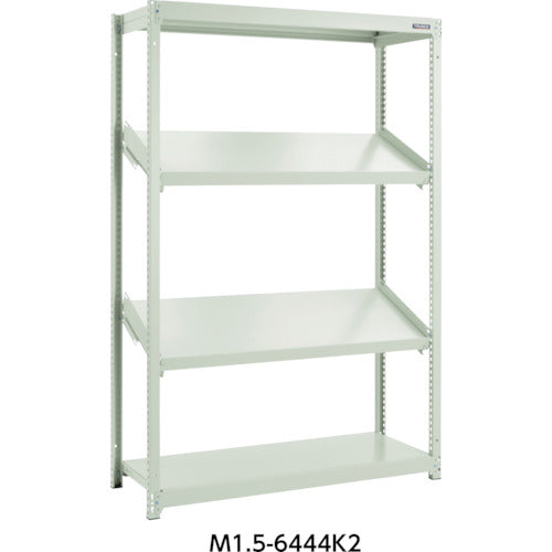 TRUSCO Steel Rack M1.5 and M2 Type Shelves Combined Inclined Shelf Set W900 x D300 with Front Stop M2-KT33S 1 Unit