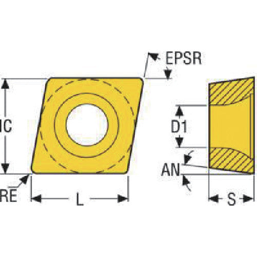 SEKO Turning ISO Positive Insert (Carbide/Cermet) CP500 CCMT09T308-MF2 10 pieces