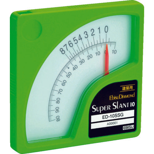 エビスダイヤモンド 勾配計 スーパースラント10 建築用 ED−10SSG 蛍光グリーン ED-10SSG 1 個