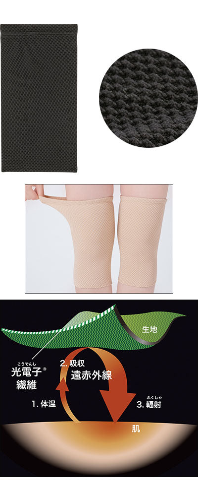 후지모토식 원적 케어 서포터 무릎용 2장입 / 047762700 블랙 1장