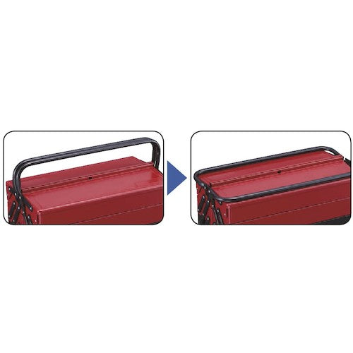 TONE Tool Case (Metal) V-Shaped 3-Tier 410 x 220 x 220 mm BX430 1 pc