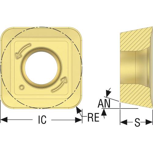 세코 밀링 금형용 인서트 MP2501 SPKT140523TN-M14 10개