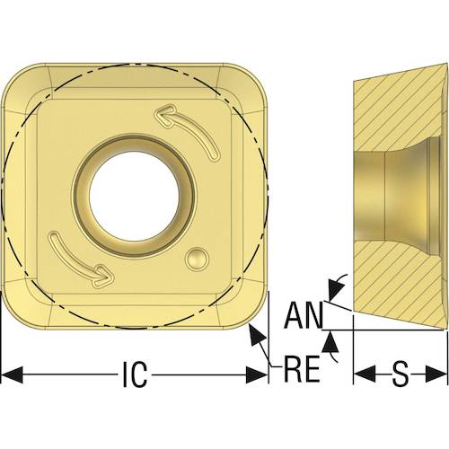 세코 밀링 금형용 인서트 MP2501 SPKT180630TN-M14 10개
