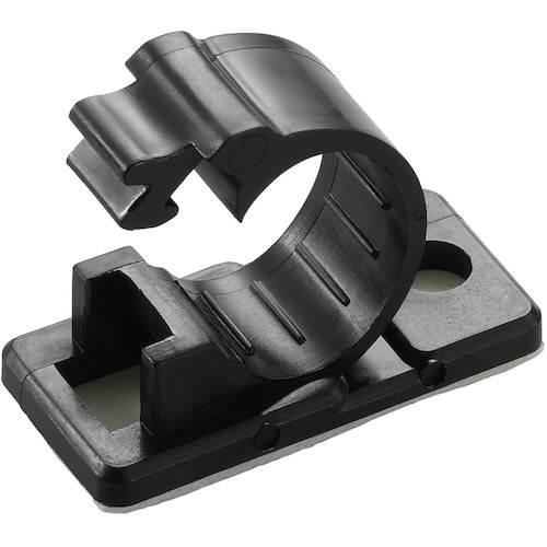 YAZAWA ケーブルクリップ内径12mm黒 FKN12 1 PK