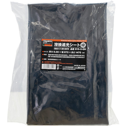 TRUSCO Welding Shade Sheet Only 0.35T x W970 x H1470 Green B15-3-GN 1 Sheet
