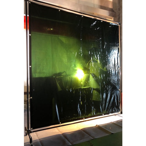 TRUSCO Welding Shade Fence 1515 Type Single Caster Dark Green YF1515-DG 1 Unit