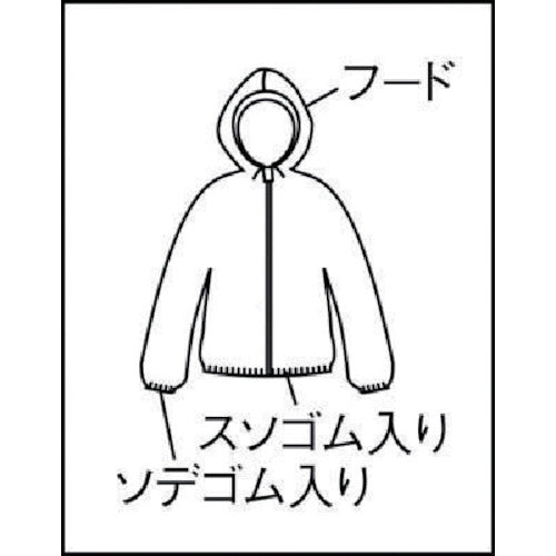 TRUSCO まとめ買い 不織布使い捨て保護服フード付ジャンバー L (60着) TPC-F-L-60 1 箱