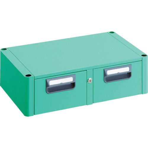 TRUSCO ツールワゴン フェニックスワゴン 2列引出 750X500 ヤンググリーン PEW-75W-YG 1 台