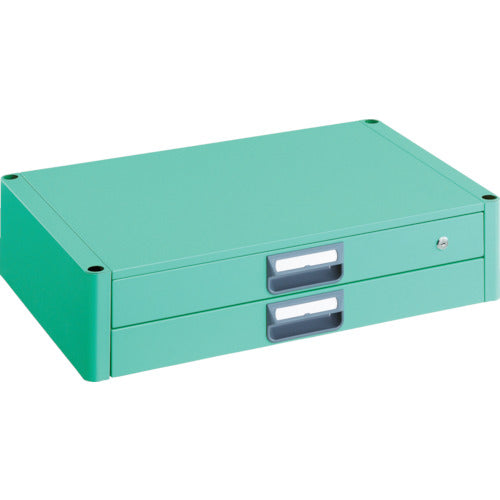 TRUSCO ツールワゴン フェニックスワゴン 2段引出 750X500 ヤンググリーン PEW-75X-YG 1 台