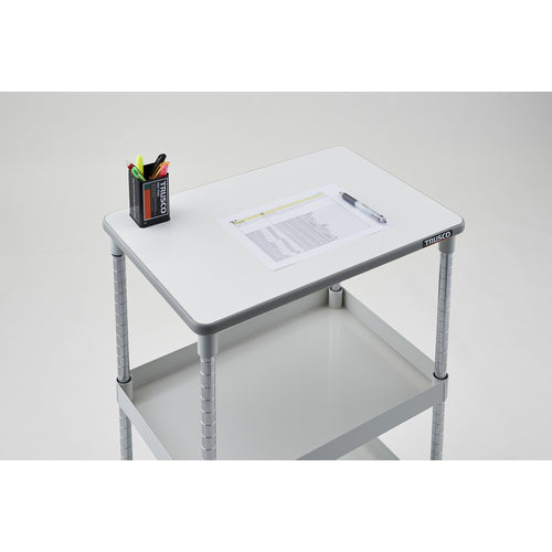 TRUSCO Tool Wagon Phoenix Wagon, Noise-reducing, 600 x 400 x H880, 2-tier, with top plate, Young Green, PEW-962T-YG, 1 unit