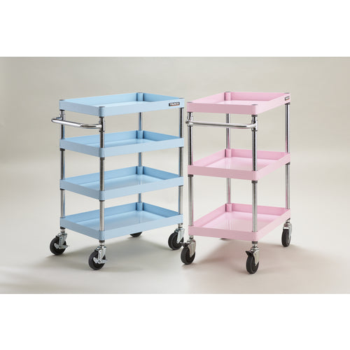 TRUSCO ツールワゴン フェニックスワゴン 省音 600X400 3段 2段階キャスター ライトブルー PEW-963C-LB 1 台