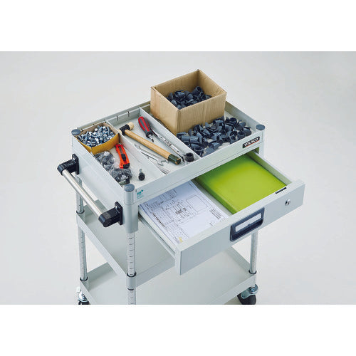 TRUSCO 툴 왜건 피닉스 왜건 소음 600X400 칸막이 2단 첨부 인출 첨부 화이트 PEW-963ZS2-W 1대