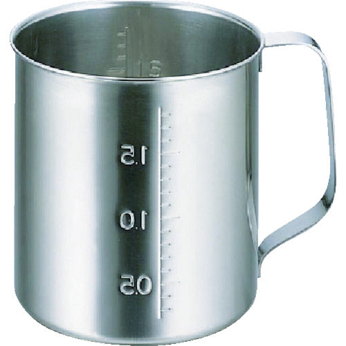 TRUSCO 計量カップ ステンレスビーカー 注ぎ口無 容量1.0L TSH635 1 個