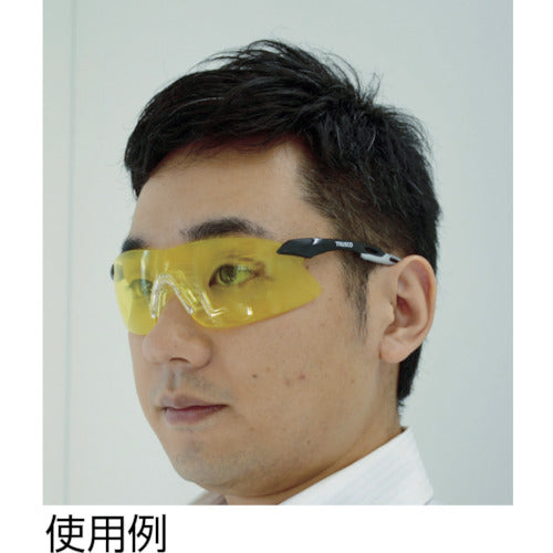TRUSCO Single-lens Safety Glasses Clear Lens TSG-7104TM 1 pc