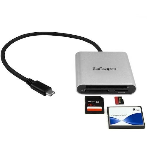 StarTech USB 카드 리더/USB-C/SD/microSD/CompactFlash 카드/TB3 FCREADU3C 1상자