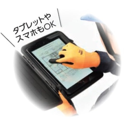 TRUSCO 液晶対応すべり止め付ニトリル手袋 オレンジ L TNG-OL 1 双