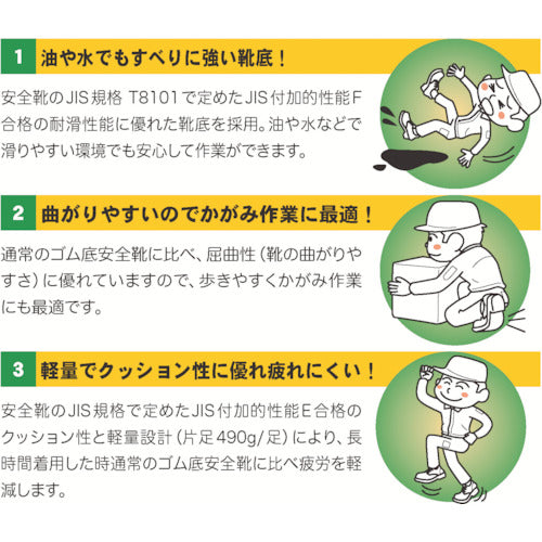 Midori Anzen Super Anti-Slip Rubber Sole Safety Shoes FZ100 Black 26.0cm FZ100-26.0 1 pair