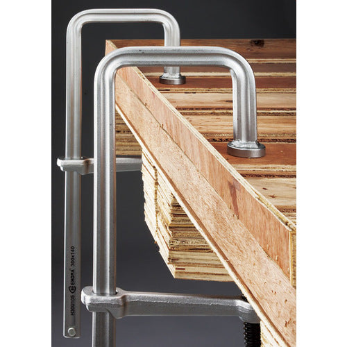 TRUSCO クランプマルチ深アゴ型ラチェットタイプ 開き300mm アゴの深さ H30U10L 1 丁