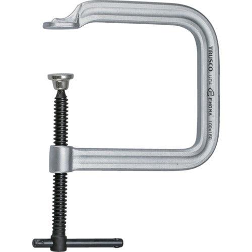 TRUSCO C-clamp (deep jaw type) Jaw opening 100mm Jaw depth 160mm TC-100D 1 piece