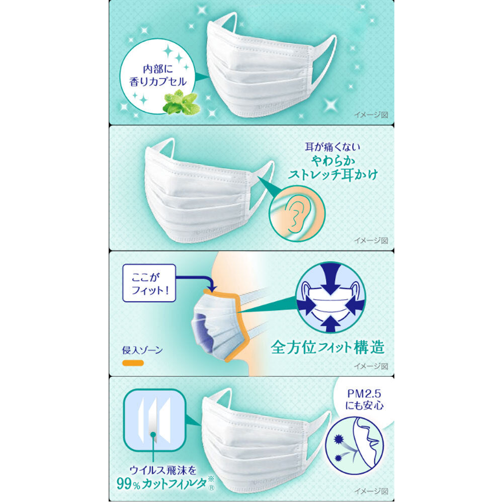 超快適マスク す~っとミント かぜ・花粉用 ふつうサイズ 7枚入 1 個