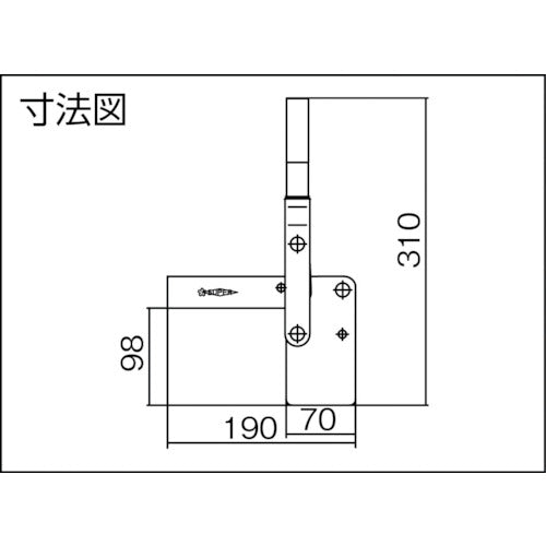 Super Downward Presser Toggle Clamp (Vertical Handle Type) Total Length: 310mm Clamping Force: 5kN TD34S 1 pc
