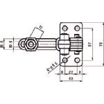 Super Downward Presser Toggle Clamp (Vertical Handle Type) Total Length: 209mm Clamping Force: 3kN TDE41F 1 pc