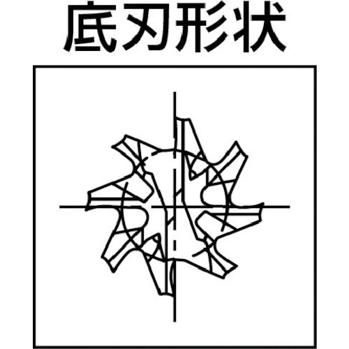 MAPAL 超硬ラフィングエンドミル OptiMill−Composite(SCM450)複合材用エンドミル 刃径8×刃長32×全長75mm SCM450-0800Z08R-F0016HA-HC619 1 本