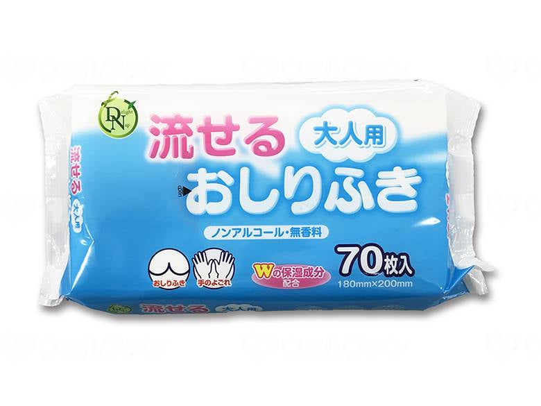 大一紙工大人用流せるおしりふき 70枚入 個