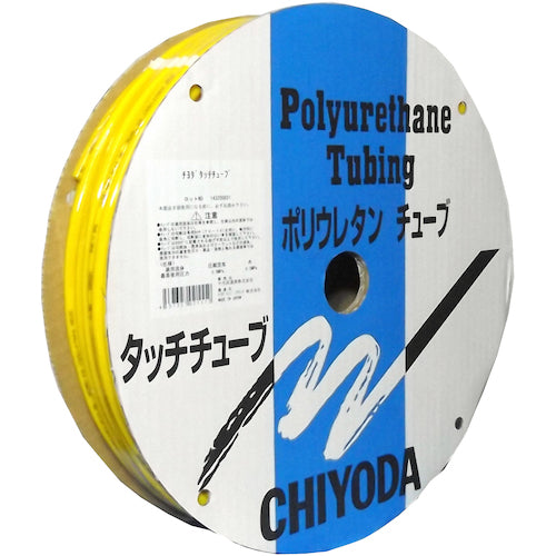 Chiyoda Polyurethane Tube TE Touch Tube 10mm/100m Yellow TE-10-100 Y 1 Roll