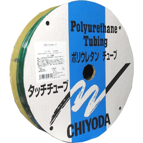 Chiyoda Polyurethane Tube TE Touch Tube 12mm/100m Clear Green TE-12-100 CG 1 Roll