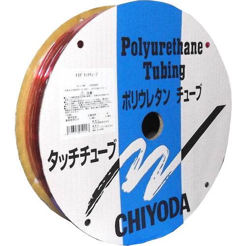 チヨダ ポリウレタンチューブ TEタッチチューブ 4mm/100m クリアレッド TE-4X2.5-100 CR 1 巻