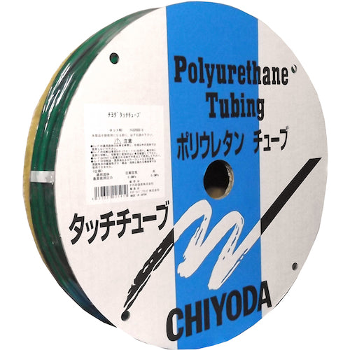 Chiyoda Polyurethane Tube TE Touch Tube 6mm/100m Green TE-6-100 G 1 Roll
