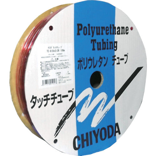 치요다 폴리우레탄 튜브 TE 터치 튜브 8mm/100m 클리어 레드 TE-8-100 CR 1권
