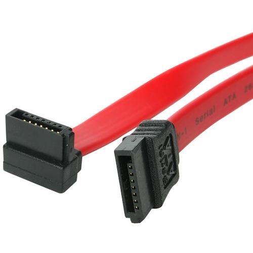 StarTech Drive Cable / SATA / 45cm / One-sided L-shaped downward / No latch / Red SATA18RA1 1 bag