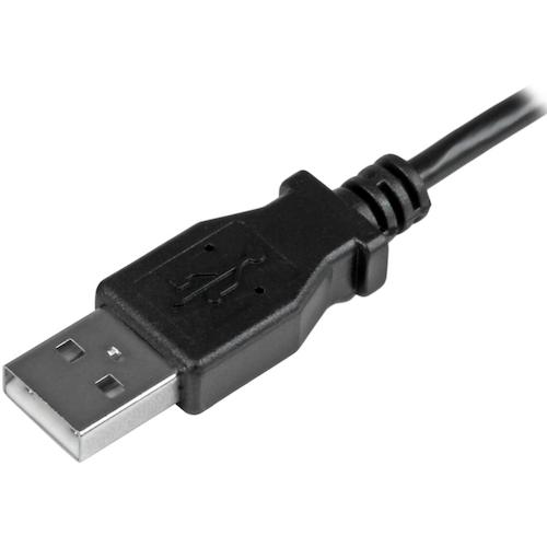 StarTech USB 케이블/A-Micro-B/50cm/USB 2.0/왼쪽 L형/수/수/BK USBAUB50CMLA 1봉
