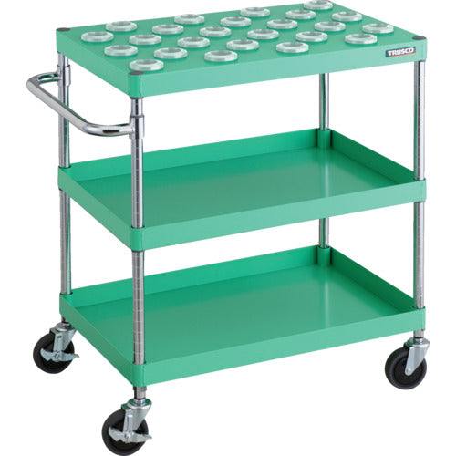 TRUSCO ツールワゴン フェニックスワゴン 省音 750X500XH880 NT−40 ヤンググリーン PEW-TL972B-YG 1 台